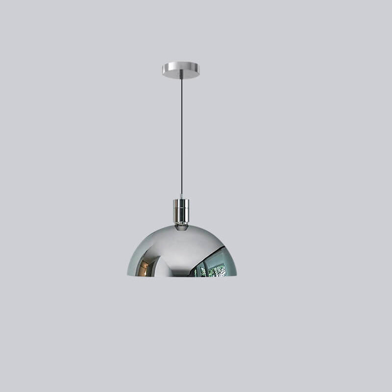 Vintage Iron Round Dome 1-Light Pendant Light
