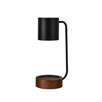 Lámpara de Mesa de Cera Derretida de 1 Luz con Regulación de Tiempo de Madera Minimalista Japonesa 