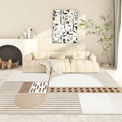 Japanische minimalistische beige Frische waschbare Wohnzimmerteppiche 
