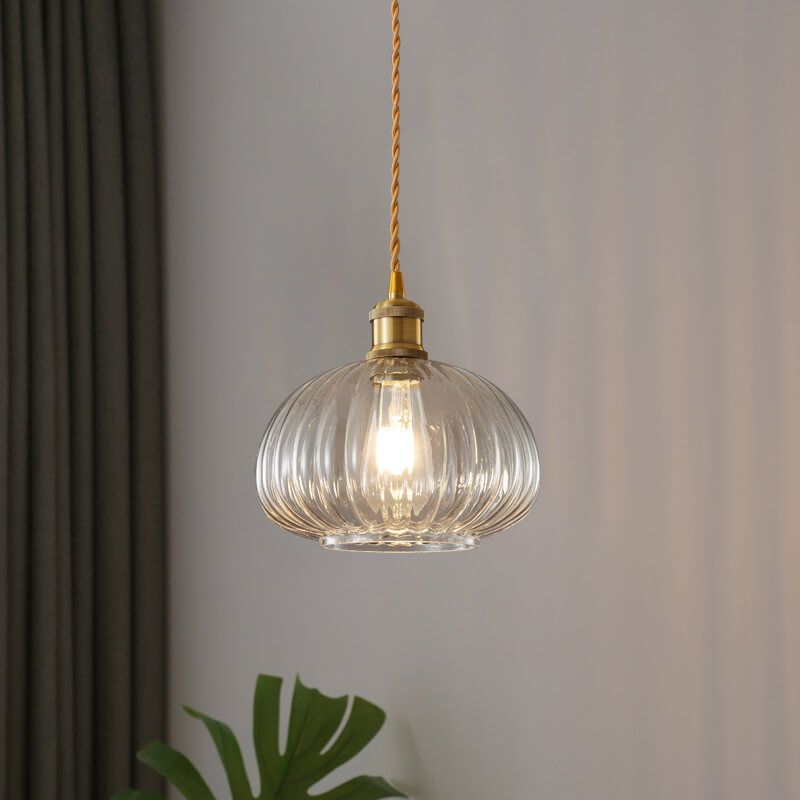 Nordic Textured Glass 1-Light Pendant Light