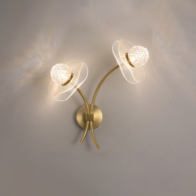 Europäische kreative Lotus-Blumen-Acryl-LED-Wand-Leuchter-Lampe