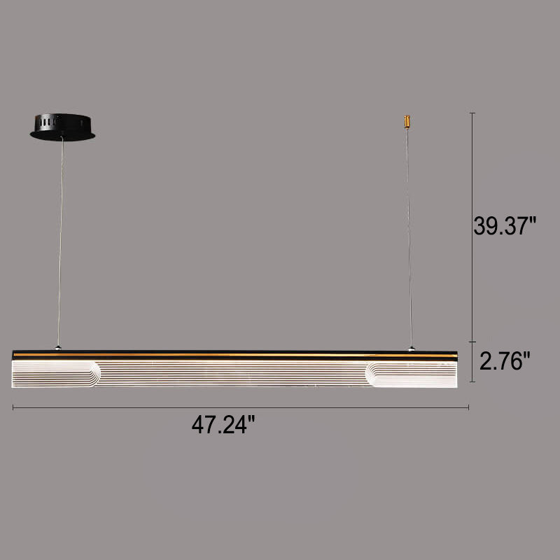 Moderner kreativer Acryl-Langstreifen-Design-Insel-Licht-LED-Kronleuchter