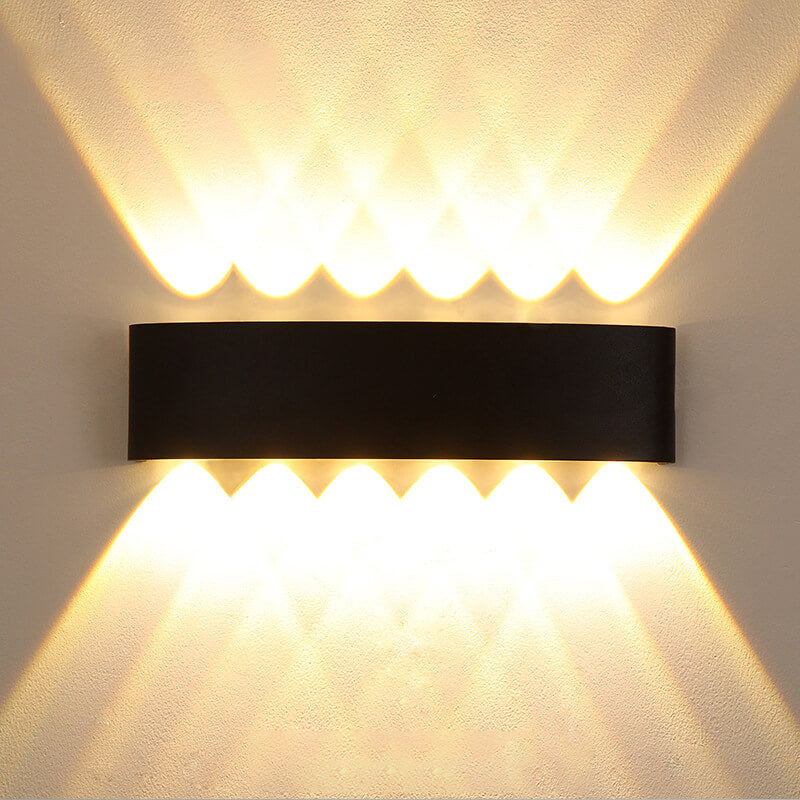 Applique murale moderne extérieure à arc vers le haut et vers le bas LED étanche 