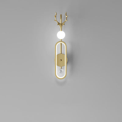 Nordic Light Luxury Geweih Kreis LED Wandleuchte 