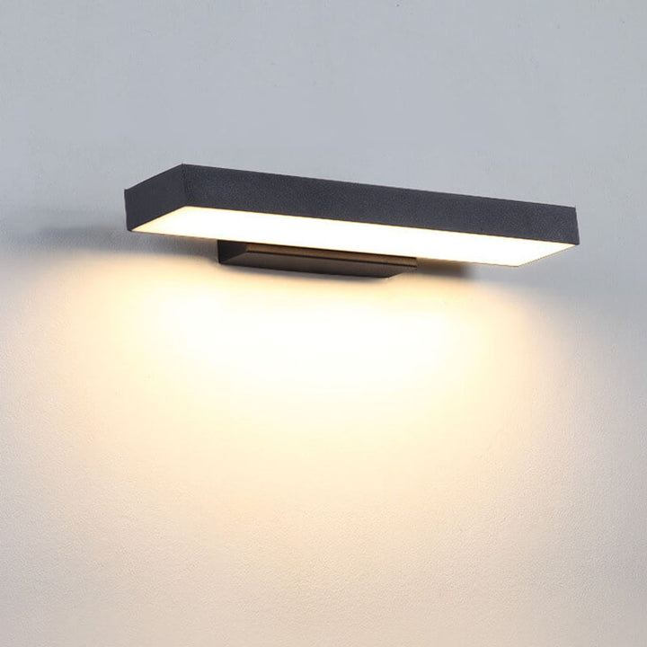 Moderne minimalistische rechteckige flache LED-Sensor-wasserdichte Wandleuchte für den Außenbereich 