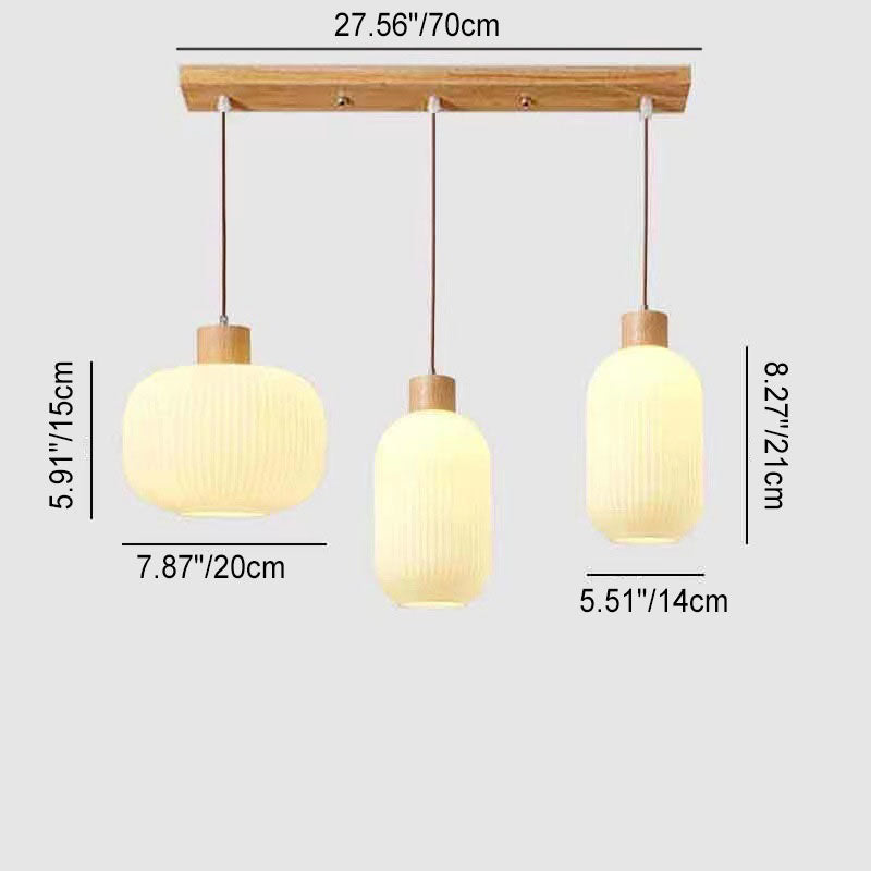 Nordic Creative Circle Massivholz-LED-Inselleuchte Kronleuchter