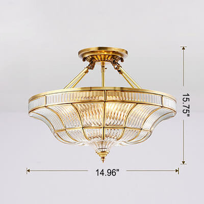 Modern Lights Luxury All-copper 3/6-Light Flush Mount Ceiling Light