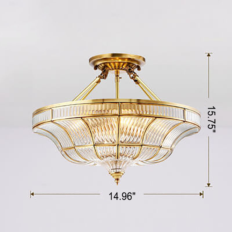 Modern Lights Luxury All-copper 3/6-Light Flush Mount Ceiling Light
