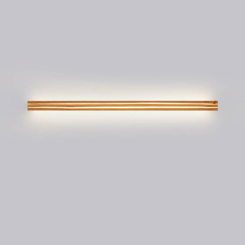 Japanese Wabi-sabi Modern Linear Wood LED Wall Sconce Lamp