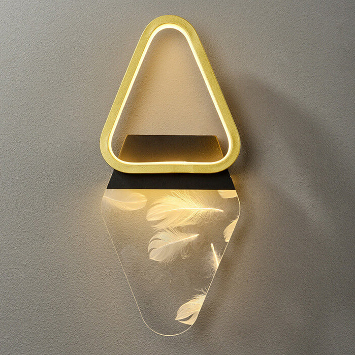 Leichte Luxus Feder Effekt Acryl geometrische LED Wandleuchte Lampe 