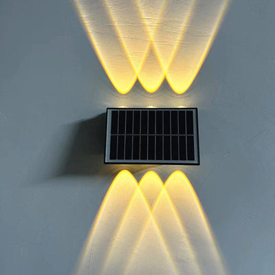 Contemporary Industrial Solar Waterproof ABS Column LED Wall Sconce Lamp For Outdoor Patio