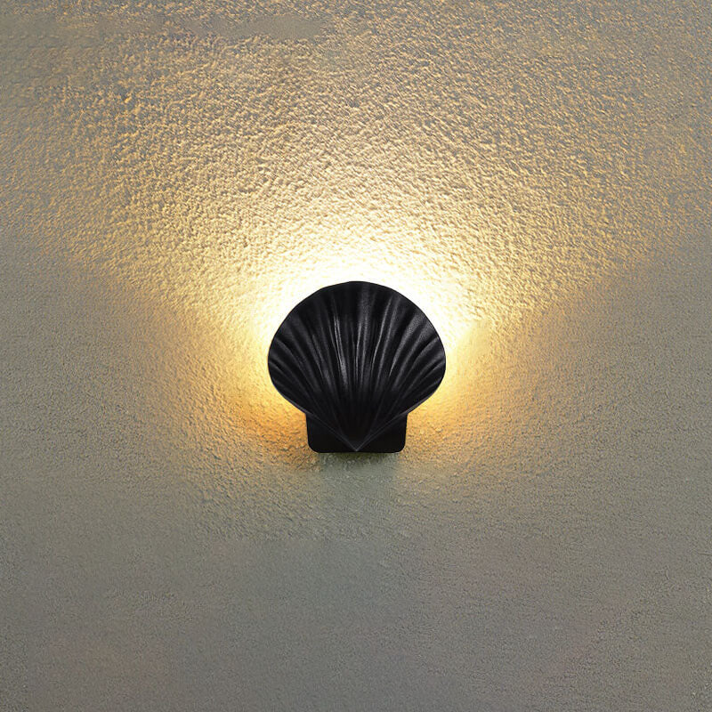 Outdoor Creative Shell Design Aluminum LED Waterproof Wall Sconce Lamp