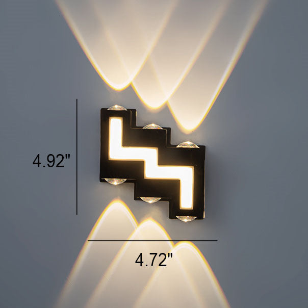 مصباح حائط LED مقاوم للماء بإضاءة مربعة هندسية حديثة مبتكرة 