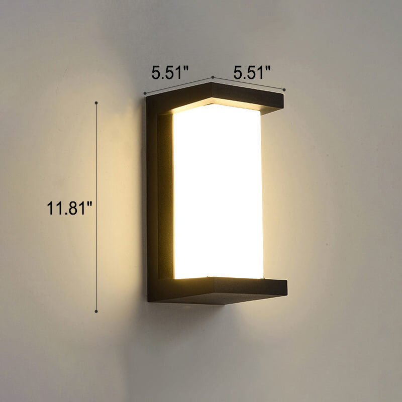 مصباح شرفة LED مقاوم للماء من الألومنيوم بتصميم هندسي عصري وإبداعي 