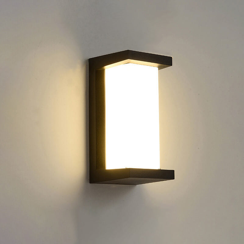 مصباح شرفة LED مقاوم للماء من الألومنيوم بتصميم هندسي عصري وإبداعي 