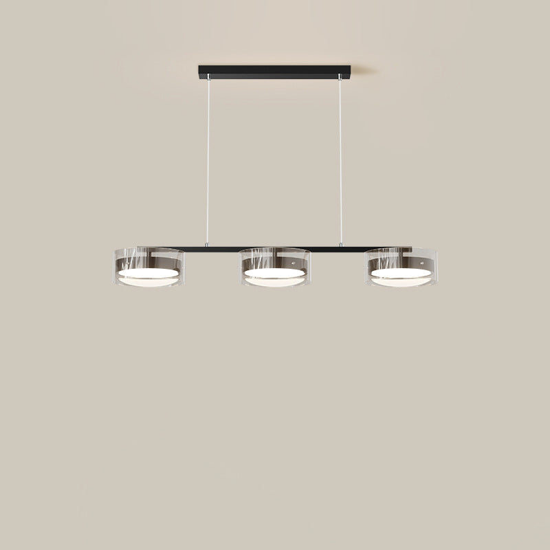 Lustre LED en forme de soucoupe volante en verre crème nordique contemporain pour salon 