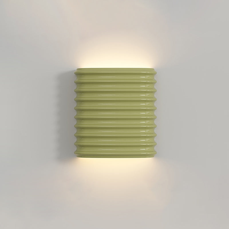 Moderne minimalistische Halbzylinder Hardware Harz 1-Licht Wandleuchte Lampe für Schlafzimmer 
