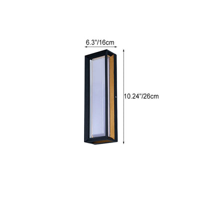 Applique Murale Carrée en Aluminium Imperméable Contemporaine avec LED pour Patio Extérieur 