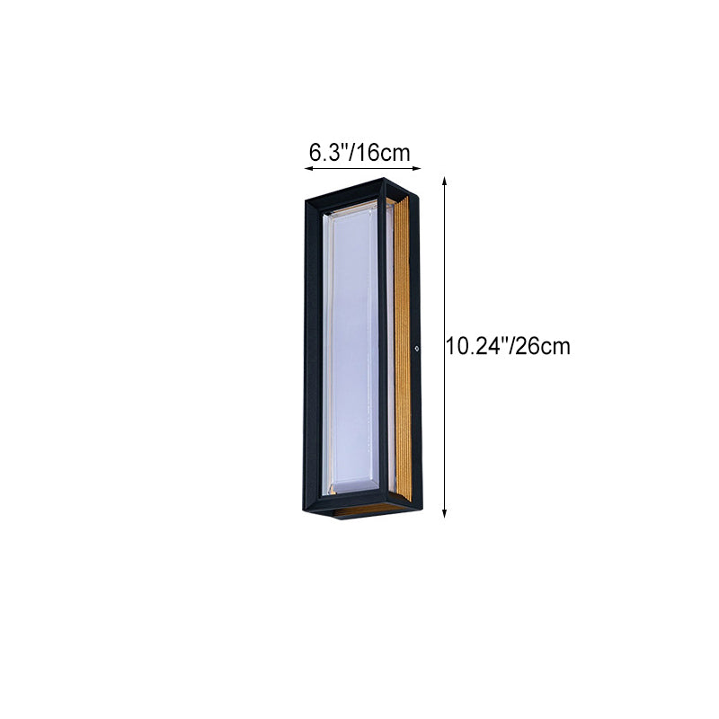 Applique Murale Carrée en Aluminium Imperméable Contemporaine avec LED pour Patio Extérieur 