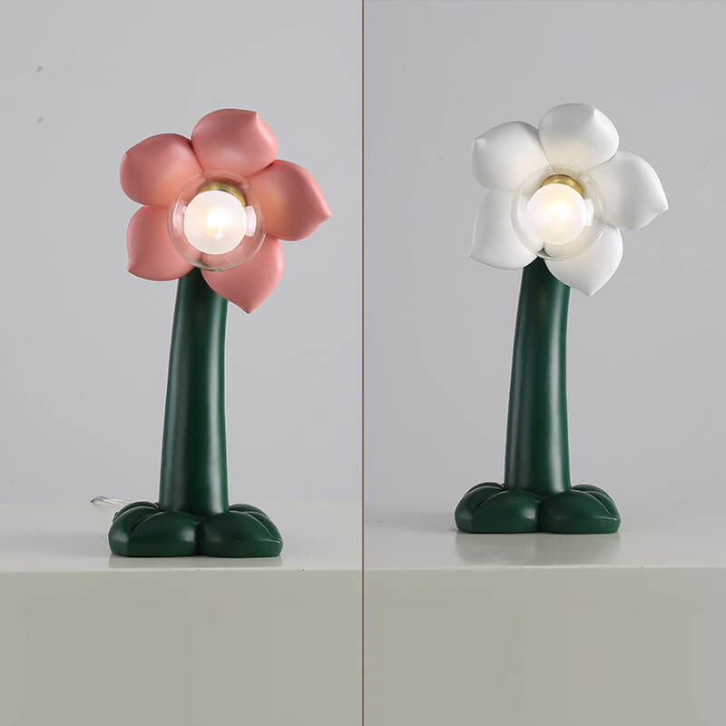 Nordic Creative Flower Resin 1-Light Decorative Table Lamp