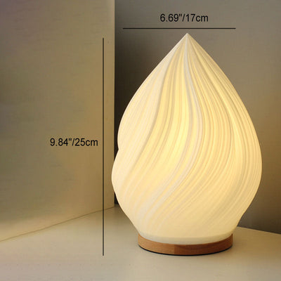 Nordic Creative Geometry 3D Printed Wood Base 1-Light Table Lamp