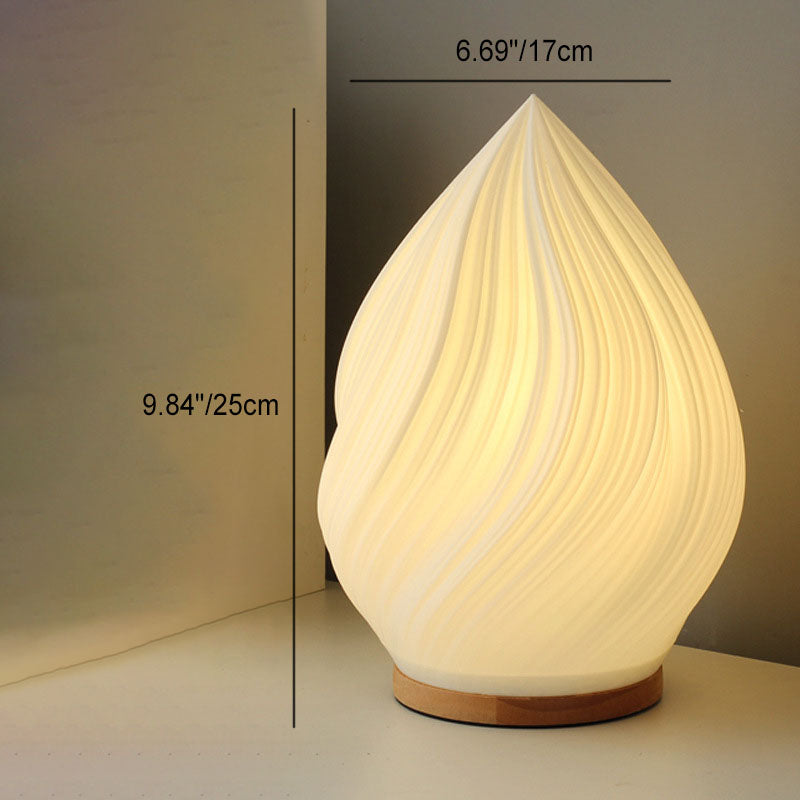 Nordic Creative Geometry 3D Printed Wood Base 1-Light Table Lamp