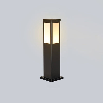 Modern Solar Lawn Square Column Outdoor Waterproof Path Lamp