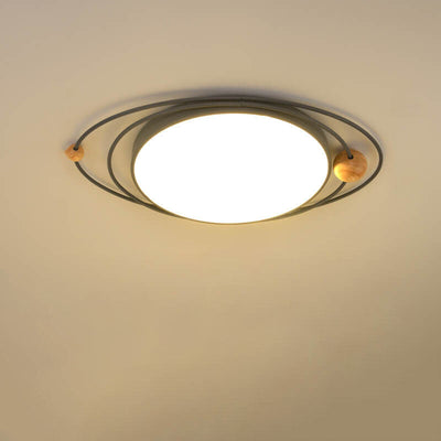 Nordic Creative Round Iron Ring LED Flush Mount Ceiling Light