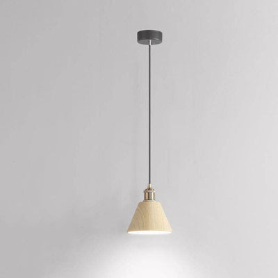 Modern Minimalist Wabi-Sabi Log Round Mouth 1-Light Pendant Light