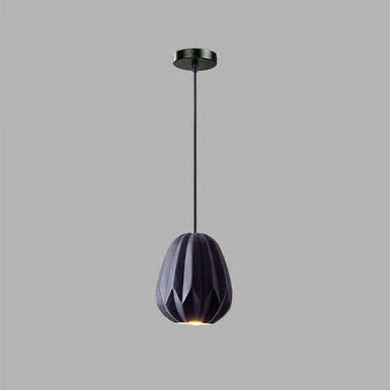 Nordic Macaron Texture Oval Resin 1-Light Pendant Light