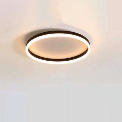 Nordic Minimalist Circle Ring Iron Acrylic LED Flush Mount Ceiling Light