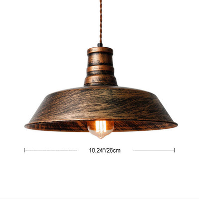 Industrial Style Retro Wrought Iron Disc-shaped 1-Light Pendant Light