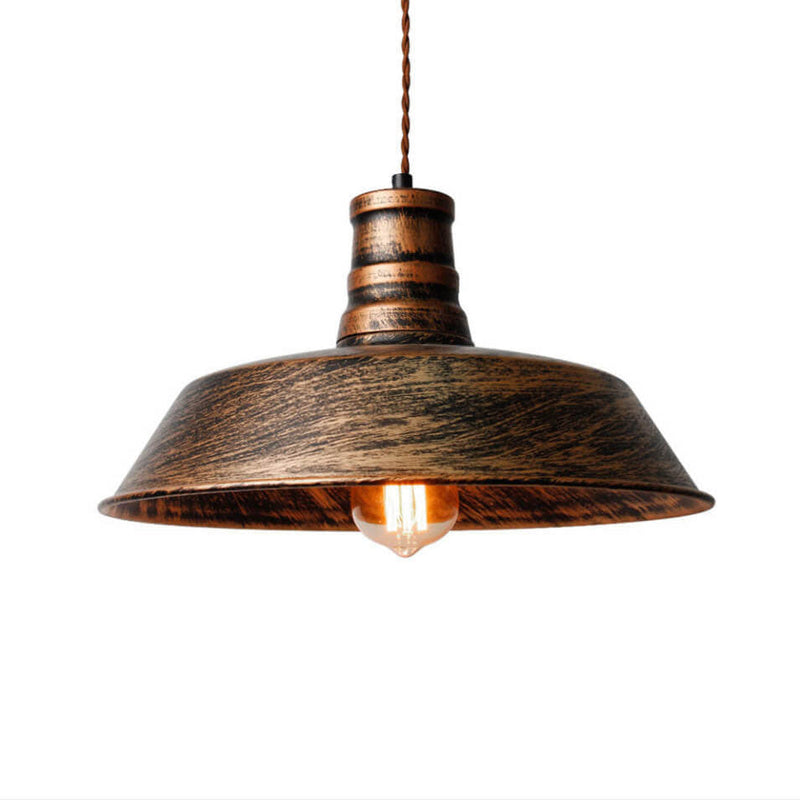 Industrieller Stil Retro Schmiedeeisen Scheibenförmige 1-Licht Pendelleuchte 
