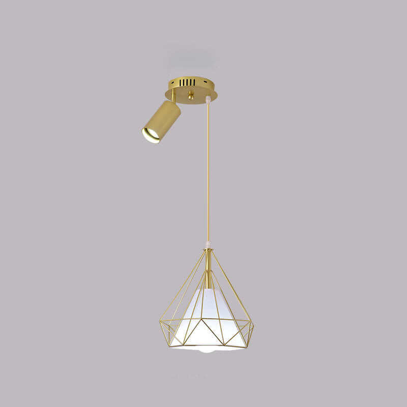 Lustre Moderne de Luxe en Fer et Diamant avec PVC et 1/3 Lumière pour Îlot 