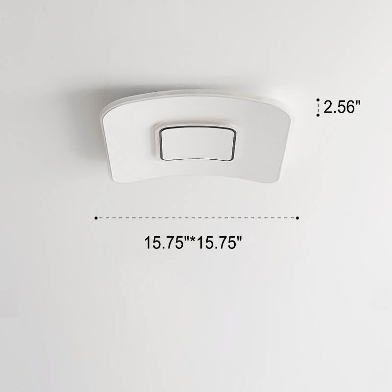 Moderne, minimalistische, quadratische, runde, ultradünne LED-Deckenleuchte für die bündige Montage 