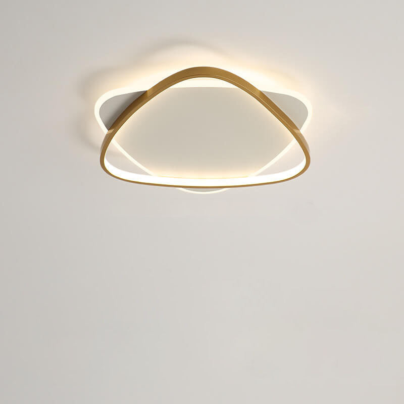 Modern Minimal Creative Triangle Iron Acrylic LED Flush Mount Light
