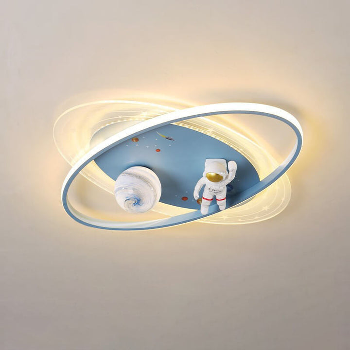 Kindliche Cartoon-Harz-Astronauten-runde Acryl-LED-Deckenleuchte 