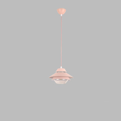 Modern Minimalist Flying Saucer Macaron 1-Light Pendant Light