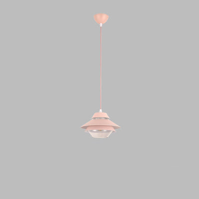Moderne minimalistische Flying Saucer Macaron 1-Licht-Pendelleuchte