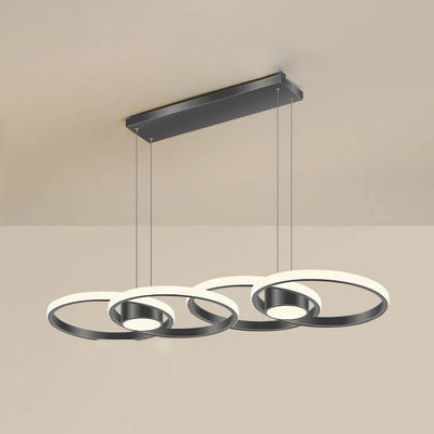 Lustre à LED de conception de combinaison de cercle minimaliste moderne 