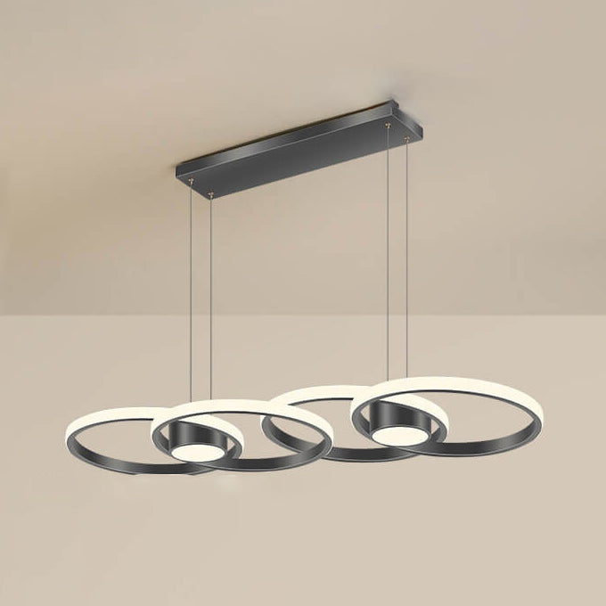 Lustre à LED de conception de combinaison de cercle minimaliste moderne 