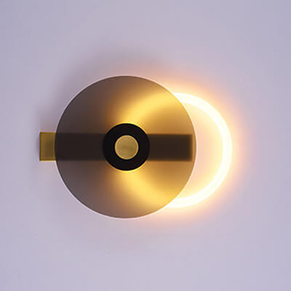 مصباح حائط LED دائري أكريليك مضيء وملون حديث 
