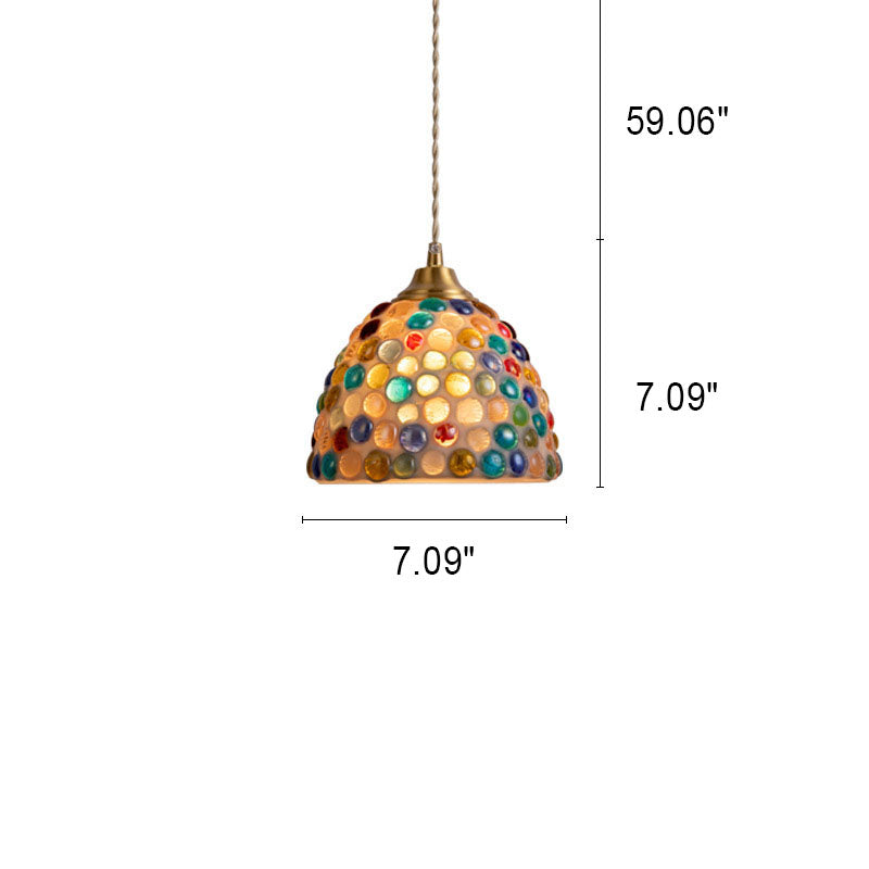 Nordic Vintage Colorful Shell 1-Licht Pendelleuchte 