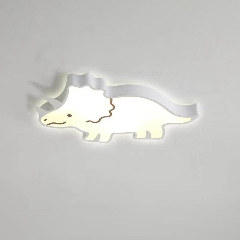 Modern Childlike Animal Cartoon Iron Acrylic LED Flush Mount Ceiling Light