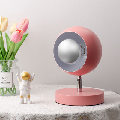 Modern Solid Color Round Ball Iron 1-Light Table Lamp