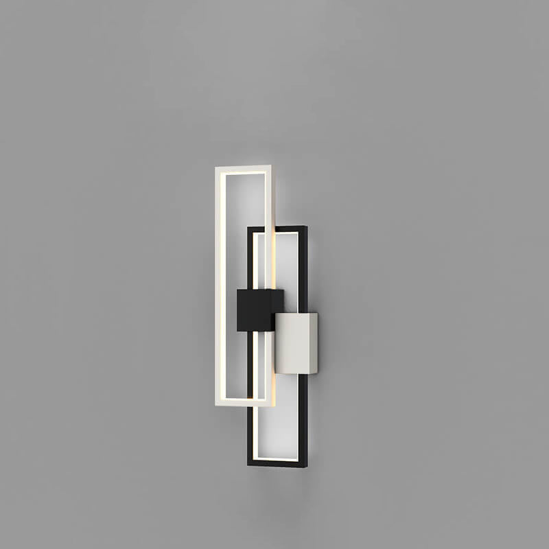 Minimalist Creative Square Frame Iron Silicone LED Wall Sconce Lamp