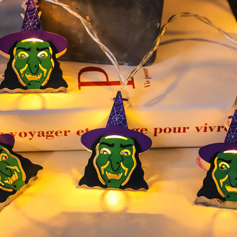 Halloween LED Squelette Citrouille Batterie LED Guirlande Lumineuse Décorative 