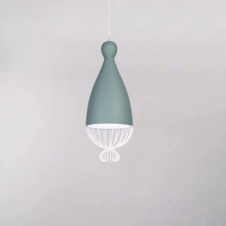 Contemporary Nordic Iron Macaron Bowling Shape 1-Light Pendant Light For Living Room &amp; Dining Room