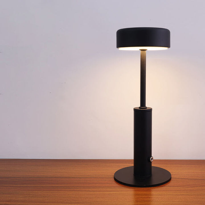 Modern Minimalist Metal Acrylic Cylindrical LED Charging Night Light Table Lamp For Living Room &amp; Bedroom