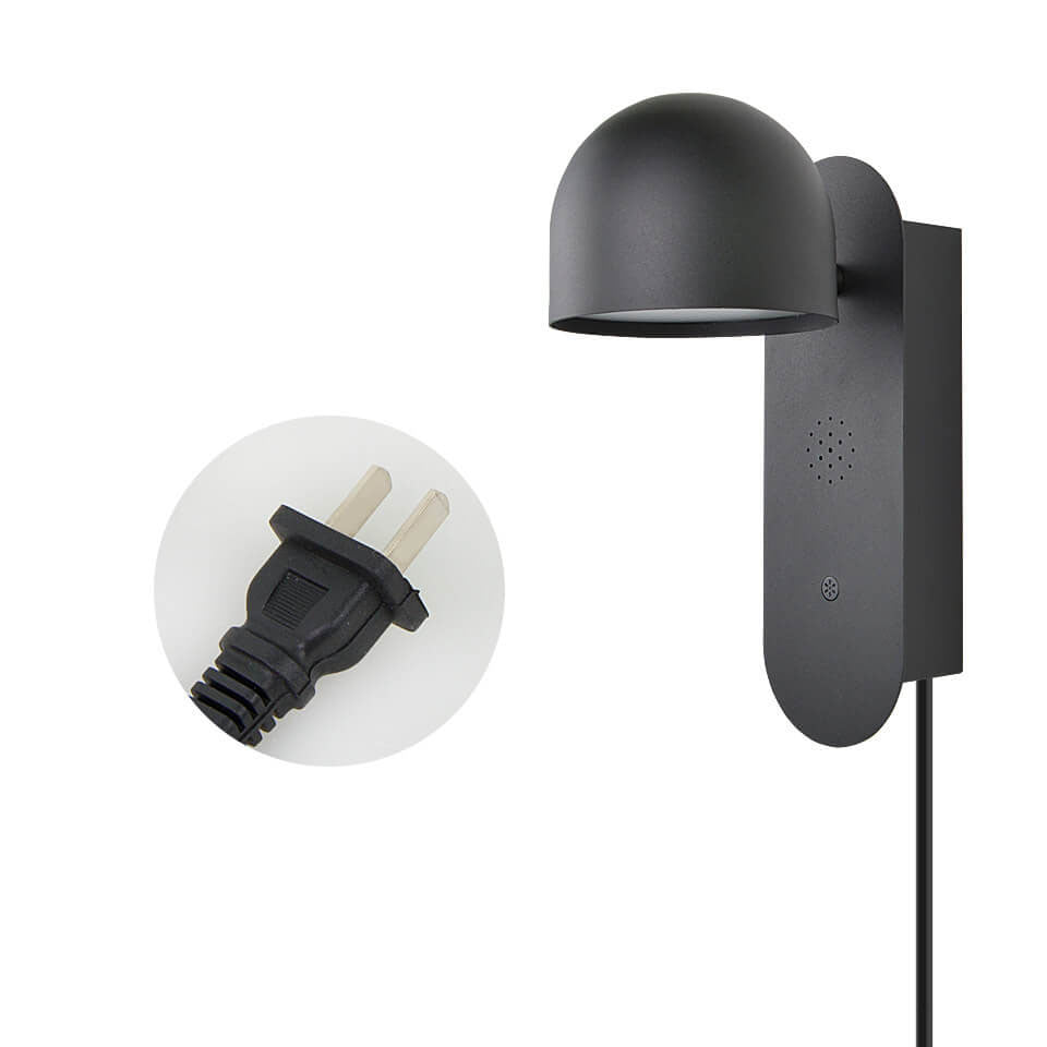 Lampe murale LED en acrylique avec contrôle vocal et tête ronde de couleur unie moderne 